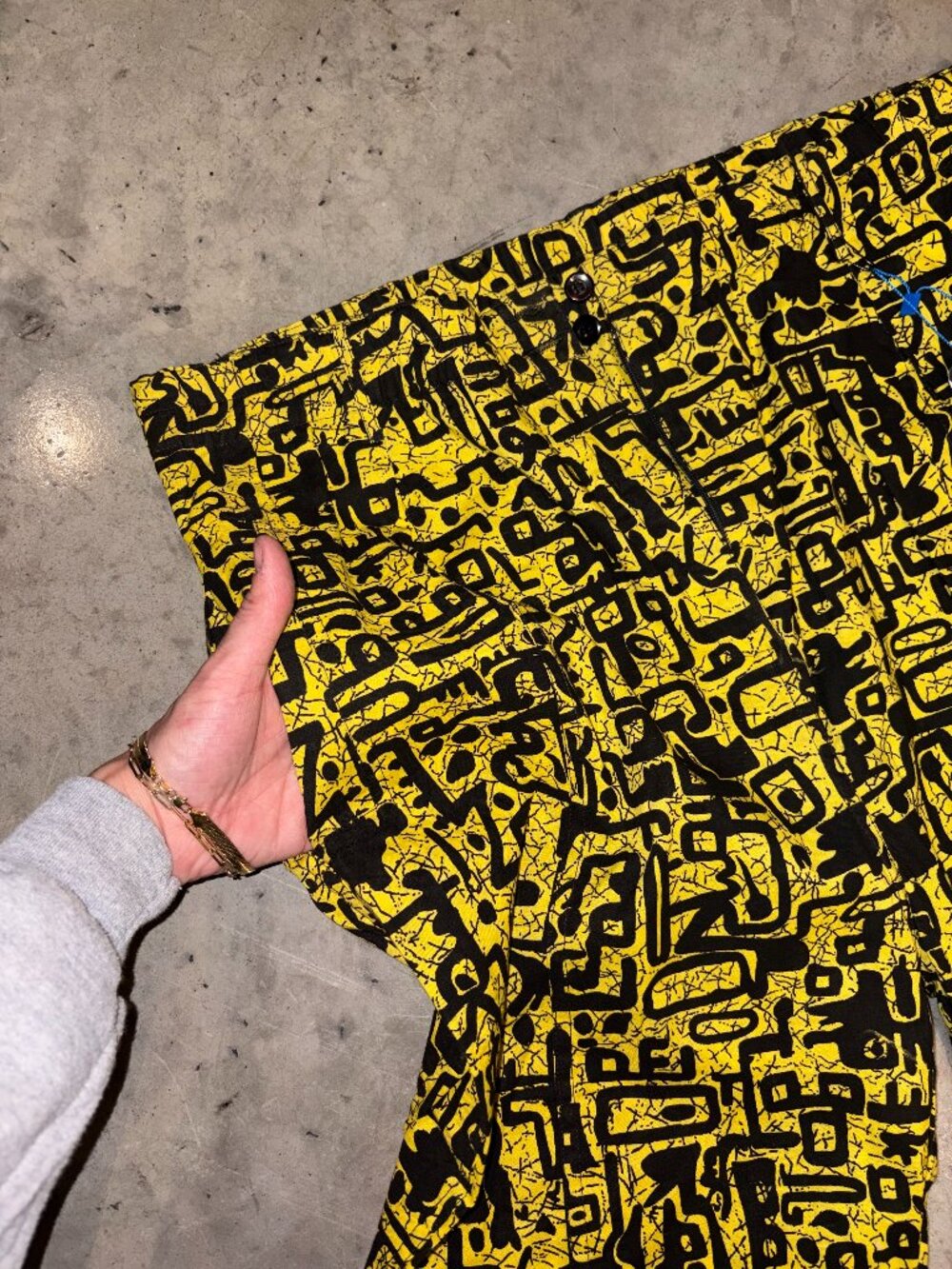 Vintage 80s Heart Beat Abstract Cotton Pants